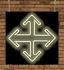 crux Logo Graphic Neon Sign