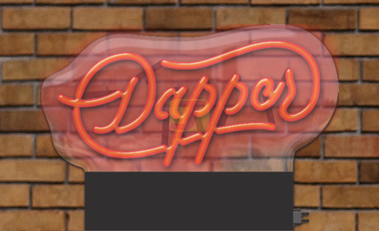 Dapper Neon Sculpture