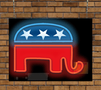 Republican Elephant Neon Sign