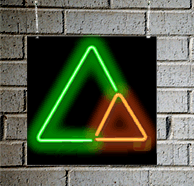 Triangles Logo Neon Sign