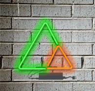 Triangles Logo Neon Sign