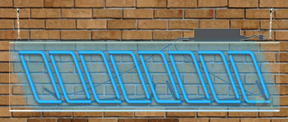 Skewed Rectangles Neon Sign