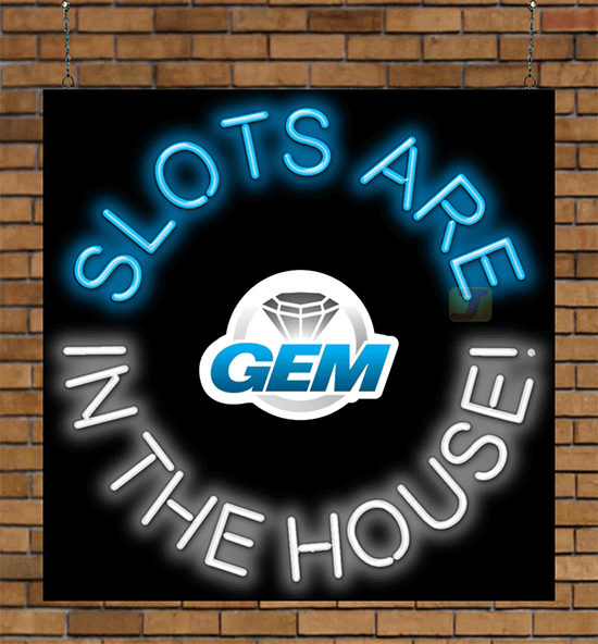 Slots are in the House! Neon Sign