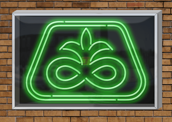 Pioneer Logo Outdoor Neon Sign