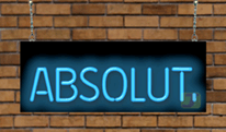 Small Absolut Neon Sign