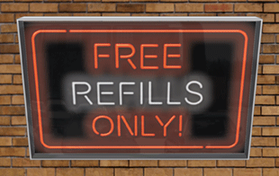 Free Refills Only! Neon Sign
