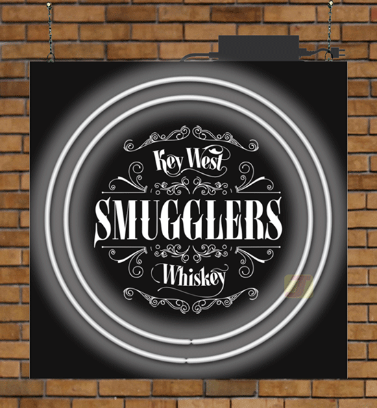 Key West Smugglers Whiskey Neon Sign