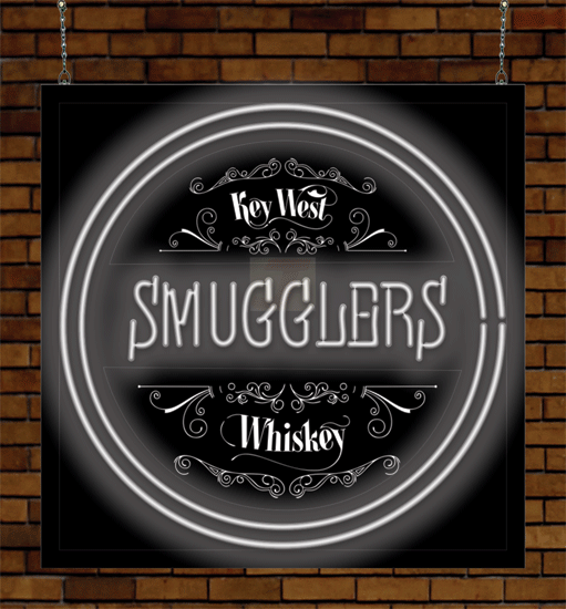 Key West Smugglers Whiskey Neon Sign