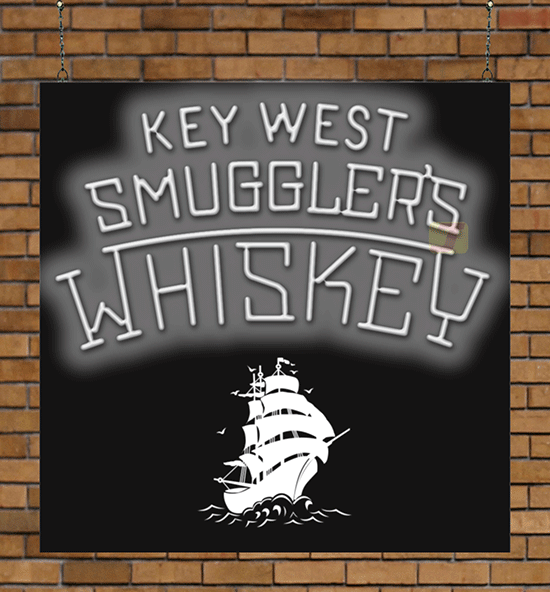 Key West Smugglers Whiskey Neon Sign