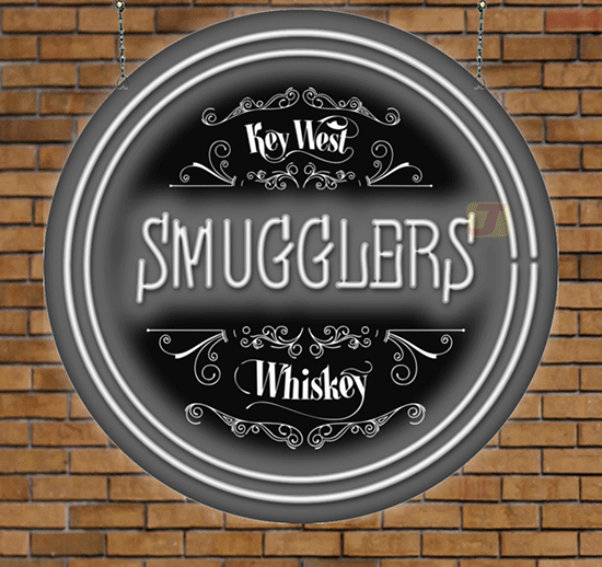 Key West Smugglers Whiskey Neon Sign