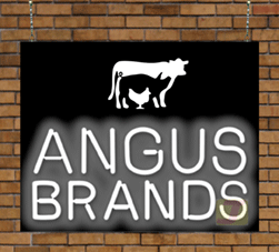 Angus Brands Full Logo Neon Sign