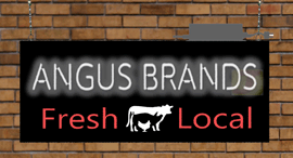 Angus Brands Fresh and Local Neon Sign