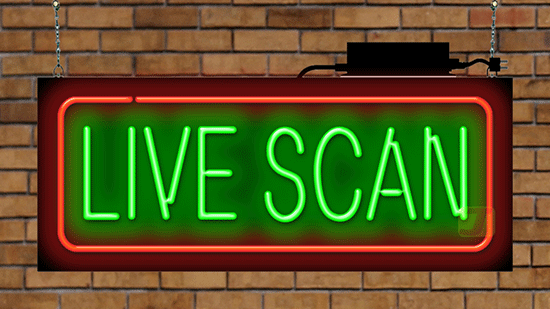 Live Scan Neon Sign