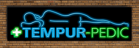 Tempur-Pedic Vintage Neon Sign