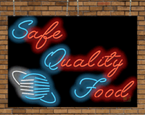 Safe Quality Food Neon Sign