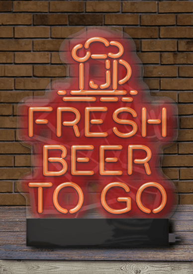 Fresh Beer To Go Deluxe Neon Sculpture