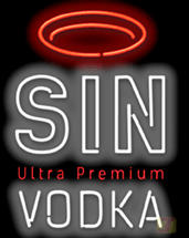 Sin Vodka Neon Sign