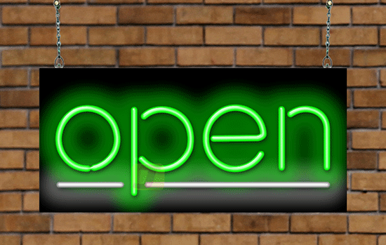Open Neon Sign
