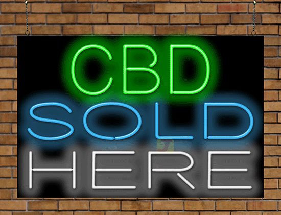 CBD Sold Here Neon Sign