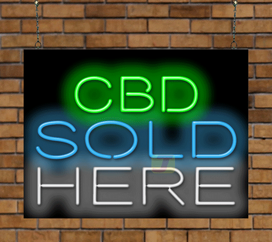 CBD Sold Here Neon Sign