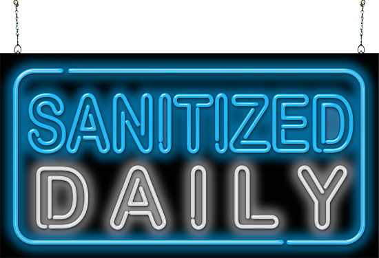 Sanitized Daily Neon Sign