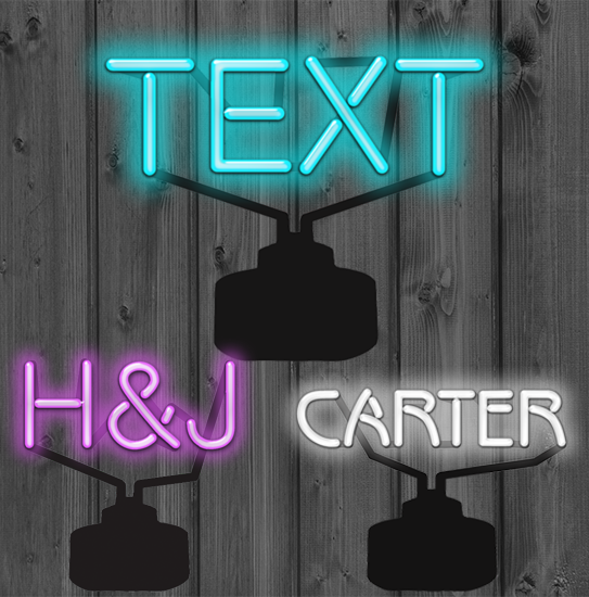 One Line Custom Message Neon Sculpture - 7 Letters Max