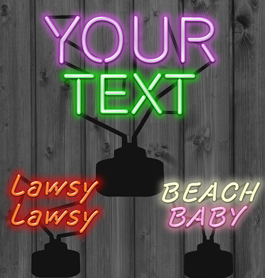 Two Line Custom Message Neon Sculpture - 11 Letters Max