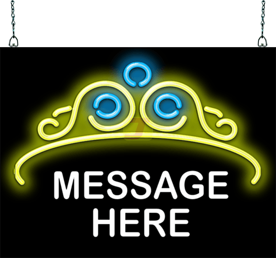 Custom Message Tiara Neon Sign