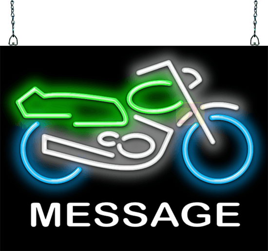 Custom Message Chopper Neon Sign