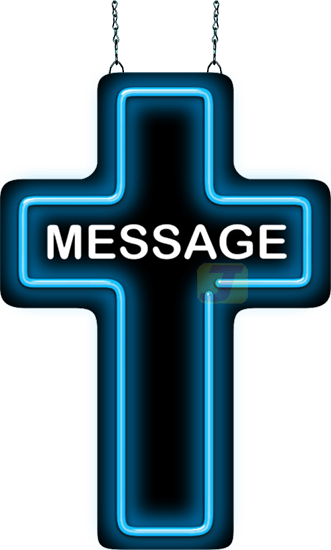 Custom Message Cross Neon Sign