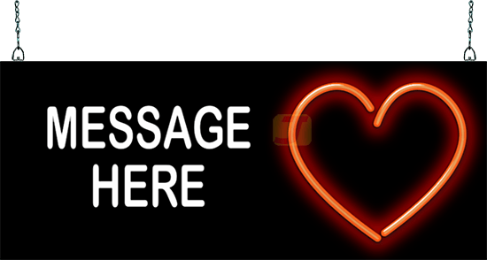 Custom Message Heart Neon Sign