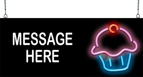 Custom Message Cupcake Neon Sign