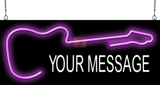 Custom Message Guitar Neon Sign