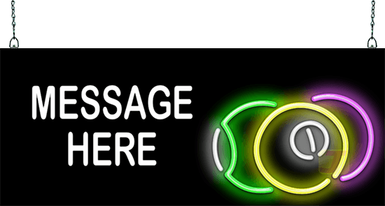 Custom Message Pool Balls Neon Sign