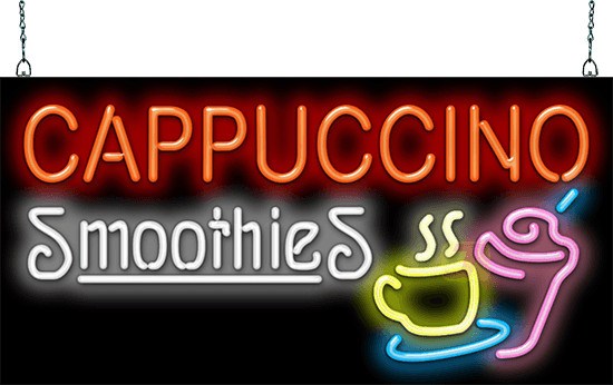 Cappuccino Smoothies Neon Sign