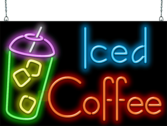 Iced Coffee Neon Sign