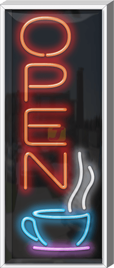 Led Coffee Signs for Business Neon Coffee Open Sign Coffee Open Lighted Sign 