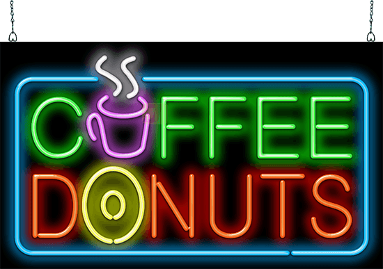 Coffee & Donuts Neon Sign