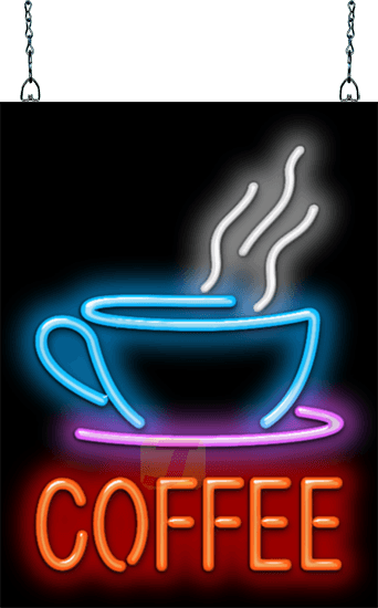 Coffee with Cup Neon Sign