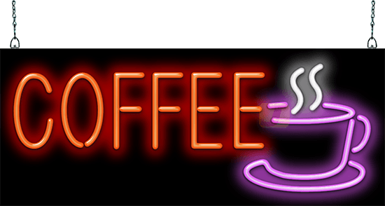 Coffee with Cup Neon Sign