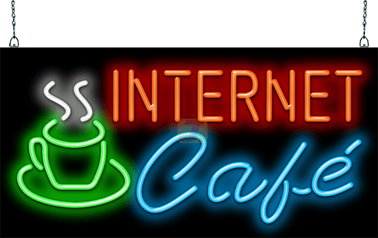 Internet Cafe Neon Sign