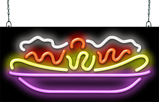 Banana Split with Cherry Neon Sign