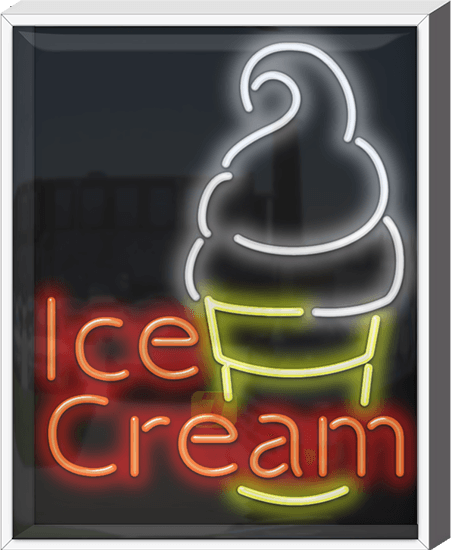 Outdoor Ice Cream Neon Sign