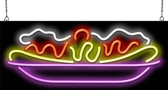 Banana Split with Cherry Neon Sign