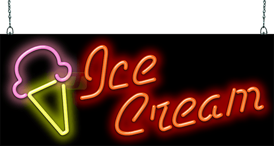 Ice Cream Cone Neon Sign
