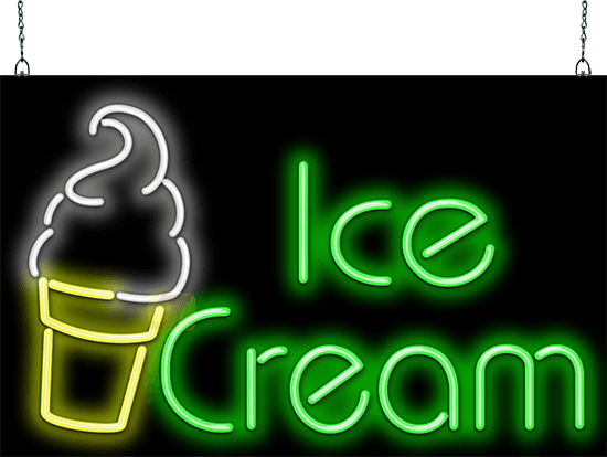 Soft Serve Ice Cream Neon Sign