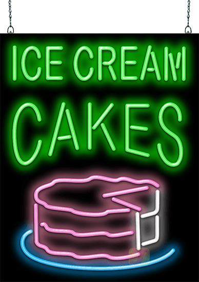 Ice Cream Cakes Neon Sign