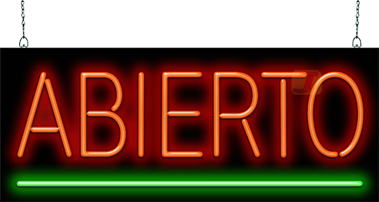 Abierto Neon Sign