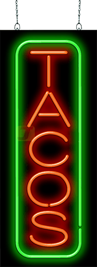 Tacos Vertical Neon Sign