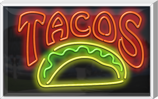Outdoor Tacos Neon Sign